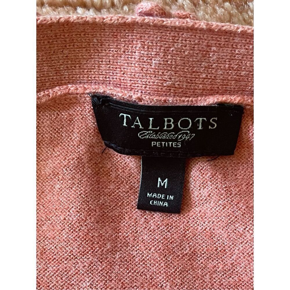 TALBOTS Button Front Ruffle Cardigan Size M - Picture 7 of 7
